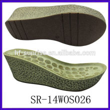 SR-14WOS026 pu sola suela outsole ladies wegge zapatos suela italiana pu sola pu sola fabricantes